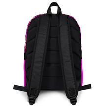 BACKPACK (Premium): PINK ROSES BOUQUET -uniSex (BLACK)