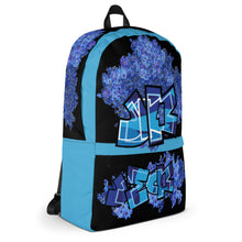 BACKPACK (Premium): DELPHINIUM BOUQUET -uniSex (BLACK)