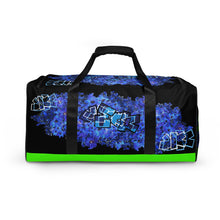 GYM DUFFLE BAG (Premium): DELPHINIUMS BOUQUET -uniSex (BLACK)