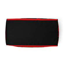 GYM DUFFLE BAG (Premium): RED ROSES BOUQUET -uniSex (BLACK)