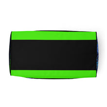GYM DUFFLE BAG (Premium): DELPHINIUMS BOUQUET -uniSex (BLACK)