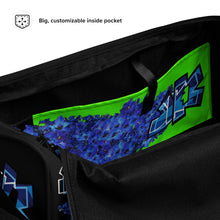 GYM DUFFLE BAG (Premium): DELPHINIUMS BOUQUET -uniSex (BLACK)