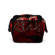 GYM DUFFLE BAG (Premium): RED ROSES BOUQUET -uniSex (BLACK)