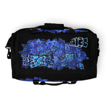 GYM DUFFLE BAG (Premium): DELPHINIUMS BOUQUET -uniSex (BLACK)