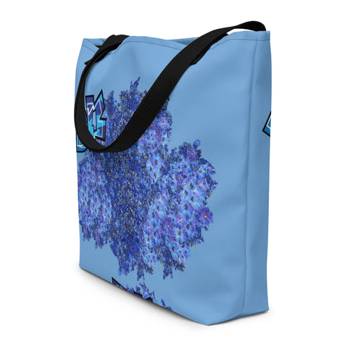 TOTE BAG (LARGE): DELPHINIUMS BOUQUET