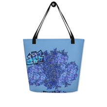 TOTE BAG (LARGE): DELPHINIUMS BOUQUET