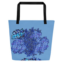 TOTE BAG (LARGE): DELPHINIUMS BOUQUET