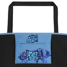 TOTE BAG (LARGE): DELPHINIUMS BOUQUET