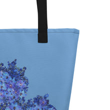 TOTE BAG (LARGE): DELPHINIUMS BOUQUET