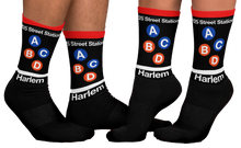 SOCKS: Subway Series BLACK- 125 Street Station