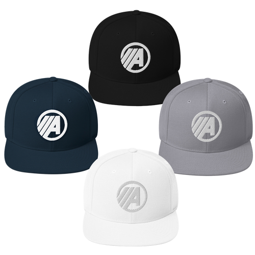 ACADEMY -Snapback Hat -BLACK, DARK NAVY & SILVER