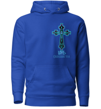 HOODIE (uniSex) : LOVE -(pocket print) -The CrossRoad Collection