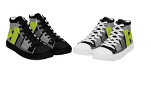 JK1D -$KIP$ -Men’s high top canvas shoes -SAFETY YELLOW