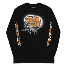 LONG SLEEVE TEE (uniSex): OrangeNeonCamoDrip