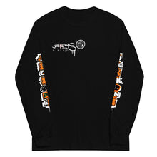 LONG SLEEVE TEE (uniSex): OrangeNeonCamoDrip -flipped