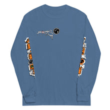 LONG SLEEVE TEE (uniSex): OrangeNeonCamoDrip -flipped