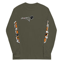 LONG SLEEVE TEE (uniSex): OrangeNeonCamoDrip -flipped
