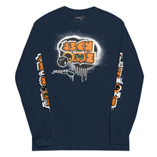 LONG SLEEVE TEE (uniSex): OrangeNeonCamoDrip