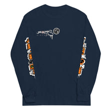 LONG SLEEVE TEE (uniSex): OrangeNeonCamoDrip -flipped