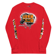 LONG SLEEVE TEE (uniSex): OrangeNeonCamoDrip