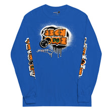LONG SLEEVE TEE (uniSex): OrangeNeonCamoDrip