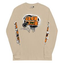 LONG SLEEVE TEE (uniSex): OrangeNeonCamoDrip