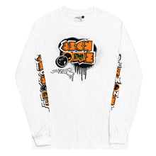 LONG SLEEVE TEE (uniSex): OrangeNeonCamoDrip