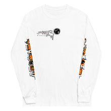 LONG SLEEVE TEE (uniSex): OrangeNeonCamoDrip -flipped