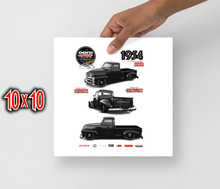 JECKONE vintage - oeroSTREETautomotive Custom Classics (1954 CHEVROLET 3100) Photo paper poster