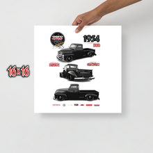 JECKONE vintage - oeroSTREETautomotive Custom Classics (1954 CHEVROLET 3100) Photo paper poster