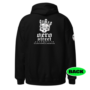 HOODIE : COLLAB -oeroSTREET automotive Custom Classics - CROWNED SKULL - (uniSex) -FLAVOR$
