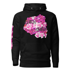 HOODIE: PINK ROSES BOUQUET - uniSex