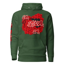 HOODIE: RED ROSES BOUQUET -uniSex