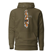HOODIE (uniSex):  OrangeNeonCamoDrip -flipped (vintage 2021)