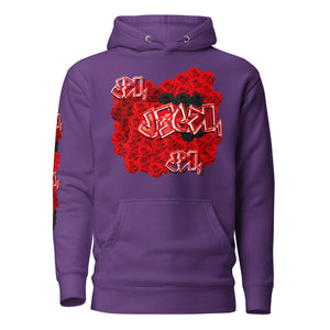 HOODIE: RED ROSES BOUQUET -uniSex