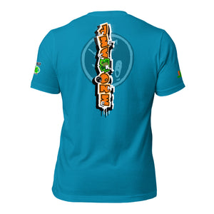 SHORT SLEEVE TEE (uniSex): OrangeNeonCamoDrip - (vintage 2021)