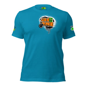 SHORT SLEEVE TEE (uniSex): OrangeNeonCamoDrip - (vintage 2021)