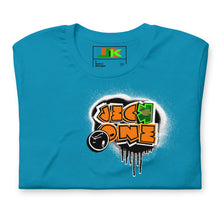 SHORT SLEEVE TEE (uniSex): OrangeNeonCamoDrip - (vintage 2021)
