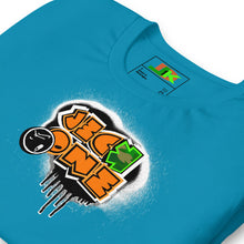 SHORT SLEEVE TEE (uniSex): OrangeNeonCamoDrip - (vintage 2021)
