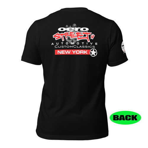 SHORT SLEEVE TEE SHIRT : COLLAB -oeroSTREETautomotive Custom Classics - NEW YORK -(uniSex) -FLAVOR$