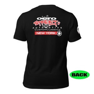 SHORT SLEEVE TEE SHIRT : COLLAB -oeroSTREETautomotive Custom Classics - NEW YORK -(uniSex) -FLAVOR$