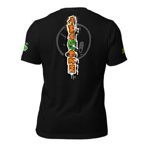SHORT SLEEVE TEE (uniSex): OrangeNeonCamoDrip - (vintage 2021)