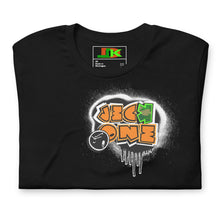 SHORT SLEEVE TEE (uniSex): OrangeNeonCamoDrip - (vintage 2021)