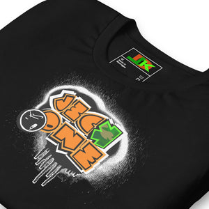 SHORT SLEEVE TEE (uniSex): OrangeNeonCamoDrip - (vintage 2021)
