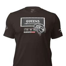 SHORT SLEEVE TEE  (uniSex) :  QUEENS (tiled) -(2020 upgraded classic)