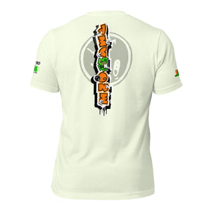SHORT SLEEVE TEE (uniSex): OrangeNeonCamoDrip - (vintage 2021)