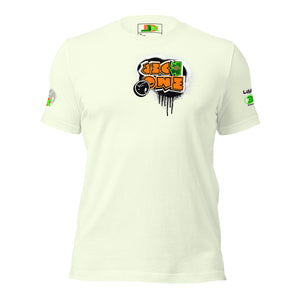 SHORT SLEEVE TEE (uniSex): OrangeNeonCamoDrip - (vintage 2021)