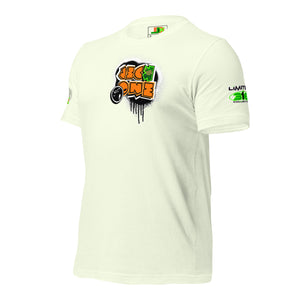 SHORT SLEEVE TEE (uniSex): OrangeNeonCamoDrip - (vintage 2021)