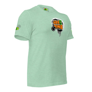 SHORT SLEEVE TEE (uniSex): OrangeNeonCamoDrip - (vintage 2021)