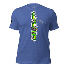 SHORT SLEEVE TEE (uniSex): GreenNeonCamoDrip -flipped (vintage 2021)